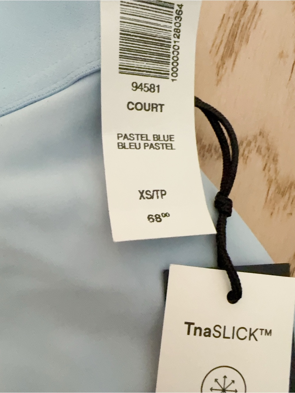 NWT 94581 Aritzia TNA court pastel blue Skirt skort XS - Picture 2 of 5
